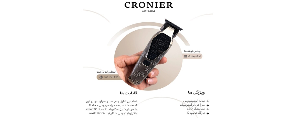  معرفی ماشین اصلاح کرونیر مدل CR-1282